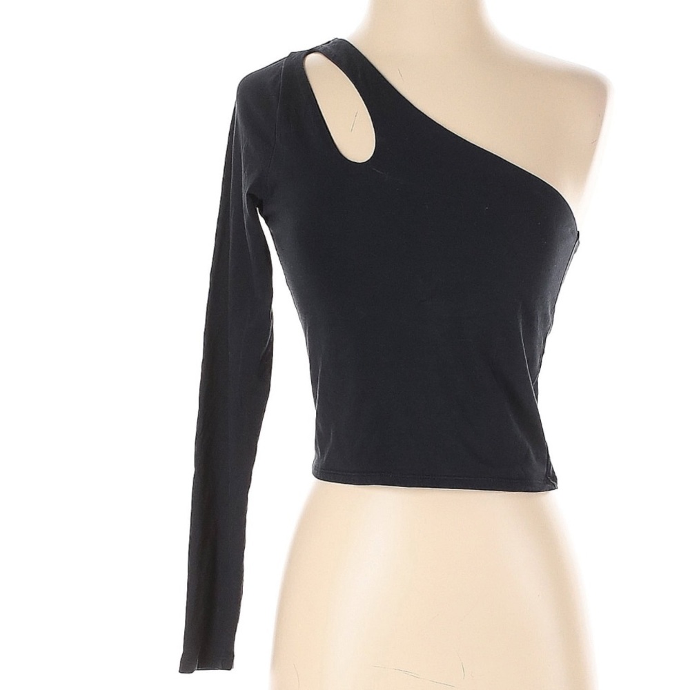 Abercrombie & Fitch black one-sleeve top